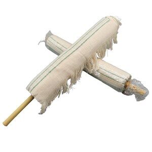 Natural Woven Table Runner Green Stripes Alternating Weave Tightness 4 Yards Ea